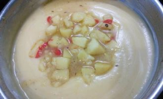 Картофельный крем-суп с креветками