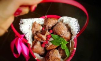 Творожно-шоколадное печенье с начинкой