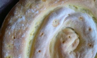 Сырный пирог-спираль, по мотивам греческой кухни